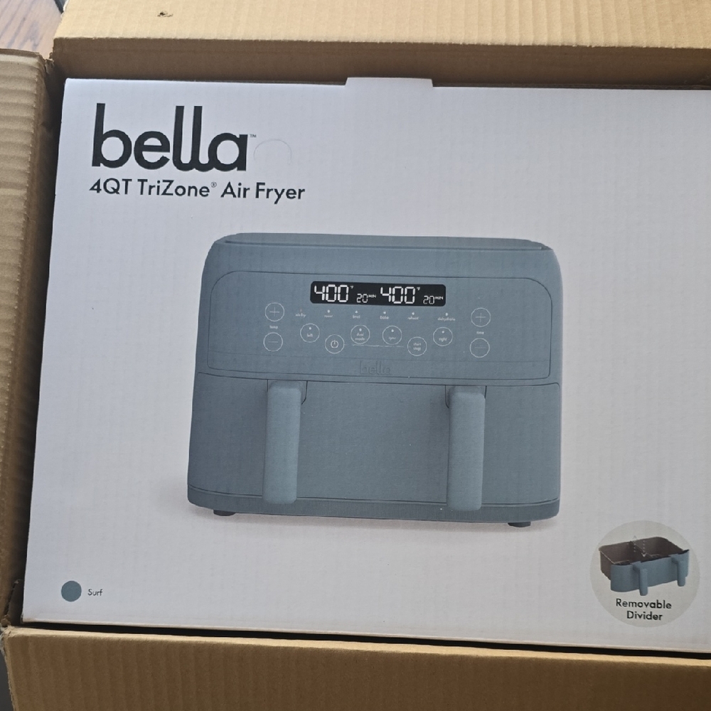 Brand New Abella 4QT TriZone Air Fryer in Surf Blue